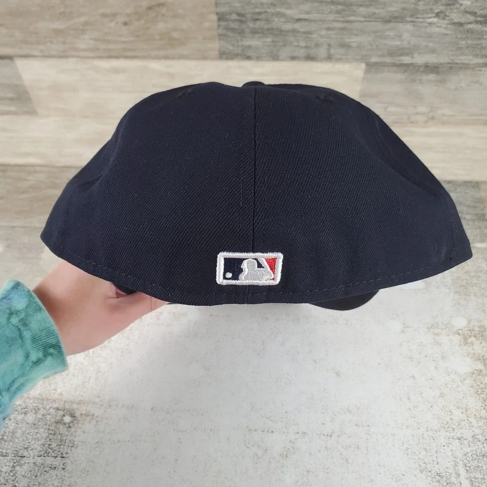 New Era Boston Red Sox 59Fifty Navy Fitted Hat Cap Sz 7 3/4